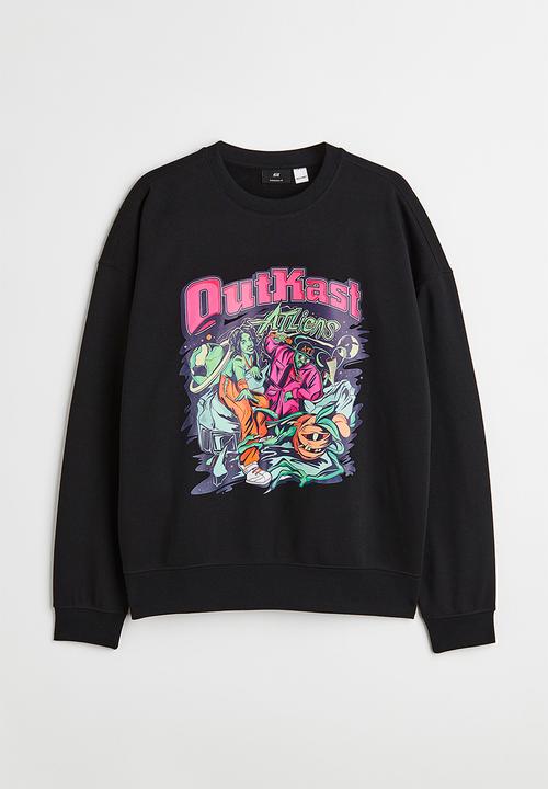 H&M - Relaxed fit sweatshirt - black/outkast