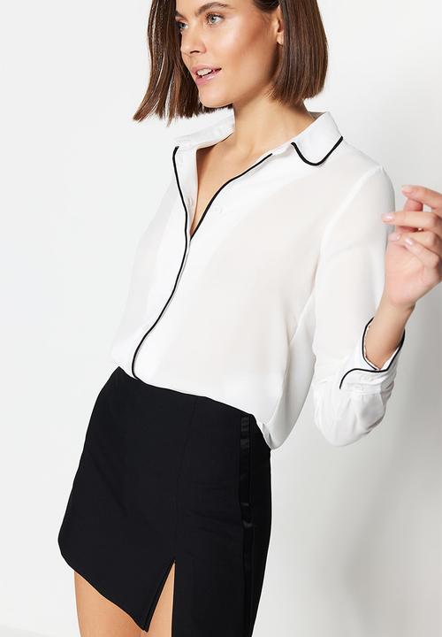 Trendyol - Crepe shirt - ecru