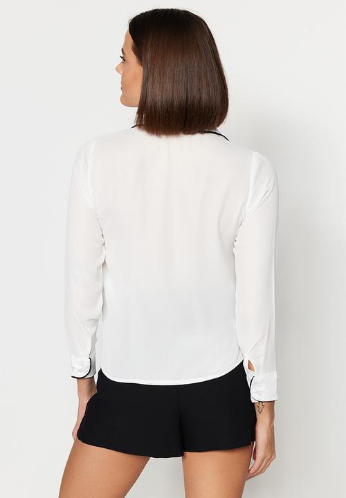 Trendyol - Crepe shirt - ecru