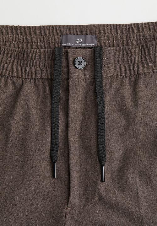 H&M - Relaxed fit suit trousers - dark brown