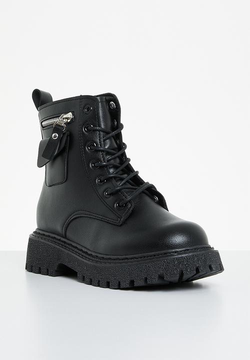 Superbalist - Claire lace up boot - black