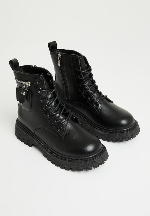 Superbalist - Claire lace up boot - black