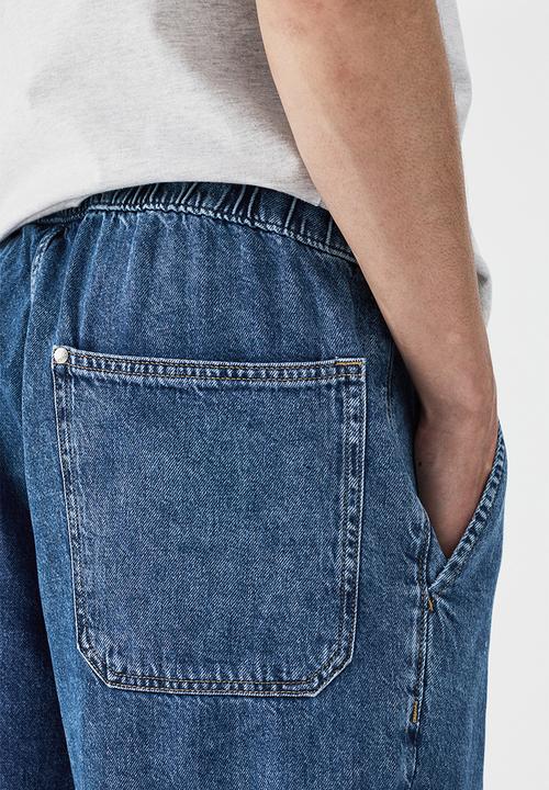 H&M - Loose pull-on jeans - denim blue