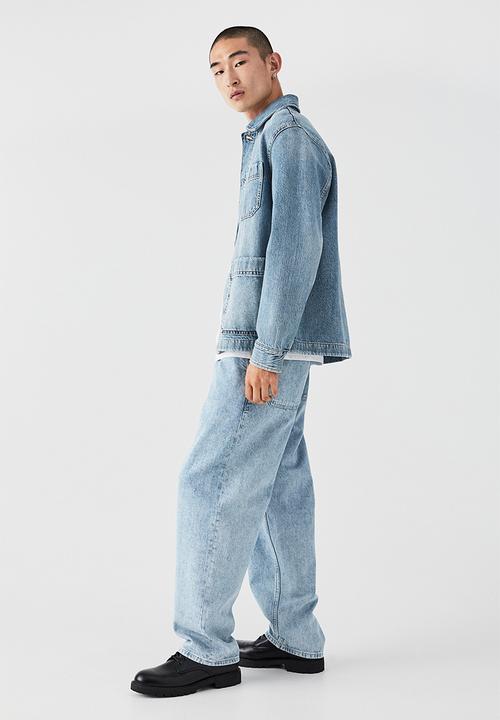 H&M - Loose pull-on jeans - light denim blue