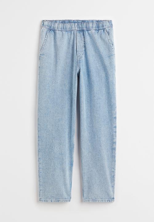 H&M - Loose pull-on jeans - light denim blue