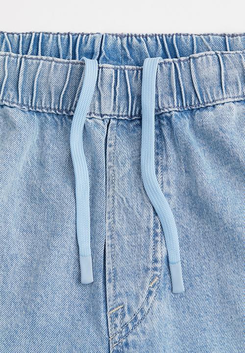 H&M - Loose pull-on jeans - light denim blue