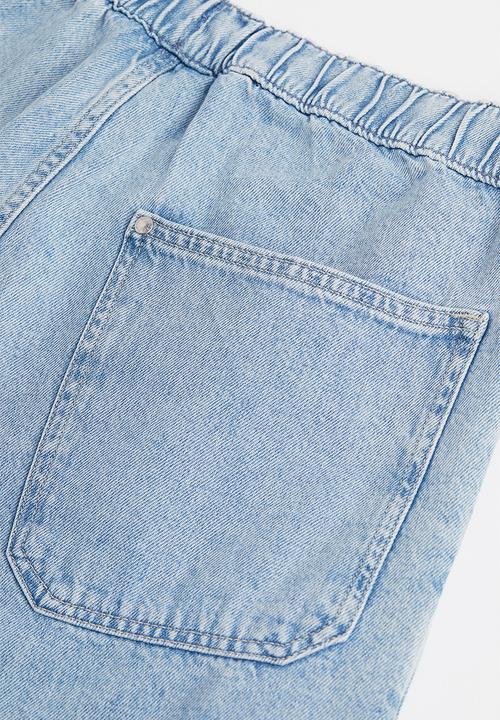 H&M - Loose pull-on jeans - light denim blue