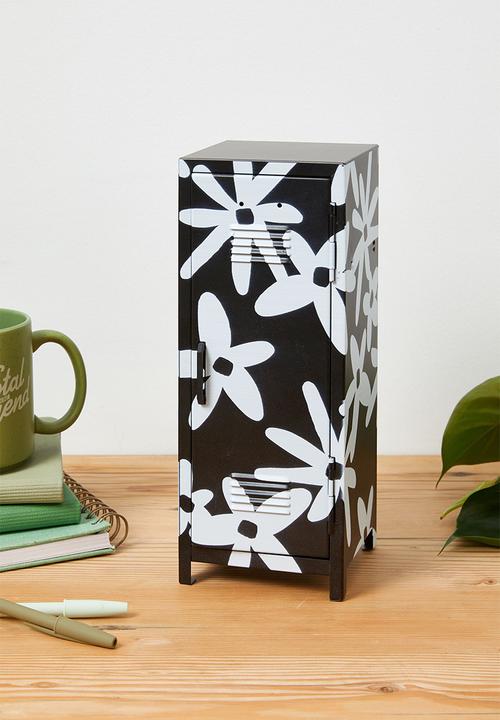 Typo - Varsity desktop locker- paper daisy black & ecru