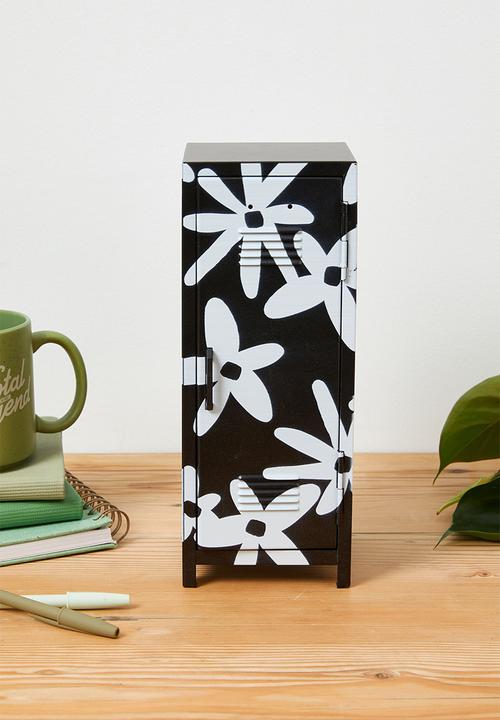 Typo - Varsity desktop locker- paper daisy black & ecru