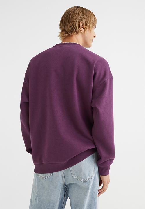 H&M - Oversized fit sweatshirt - plum purple/original