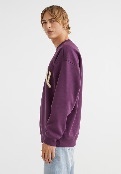 H&M - Oversized fit sweatshirt - plum purple/original
