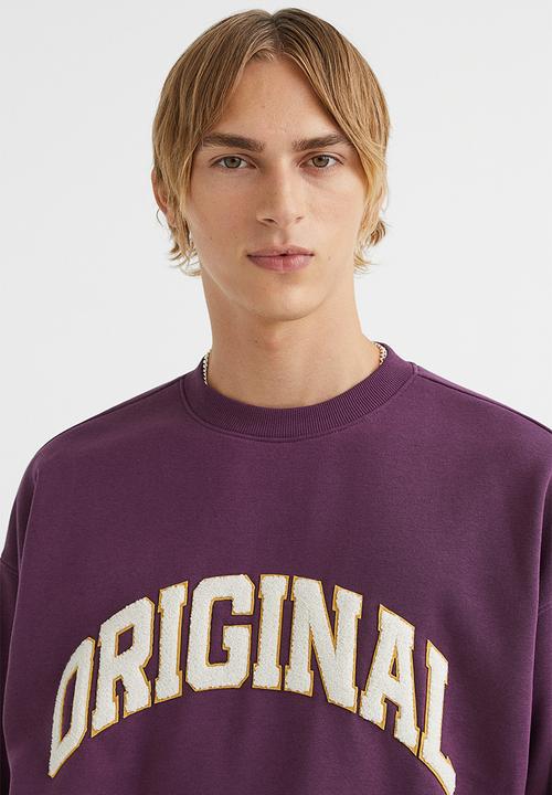 H&M - Oversized fit sweatshirt - plum purple/original