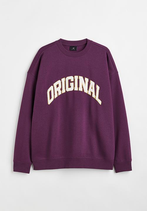 H&M - Oversized fit sweatshirt - plum purple/original