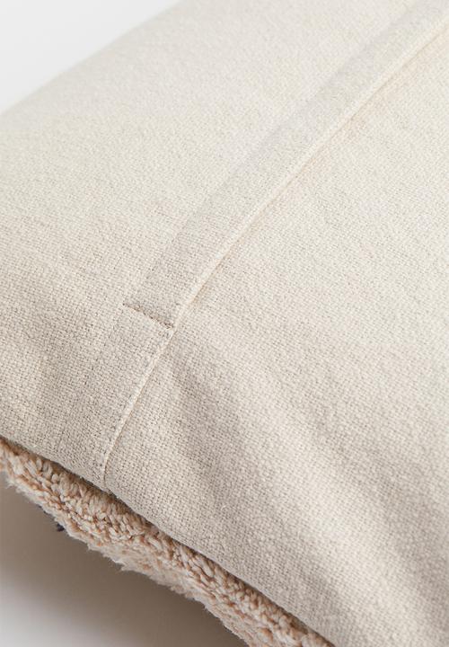 H&M - Spotted cotton cushion cover - beige/multi