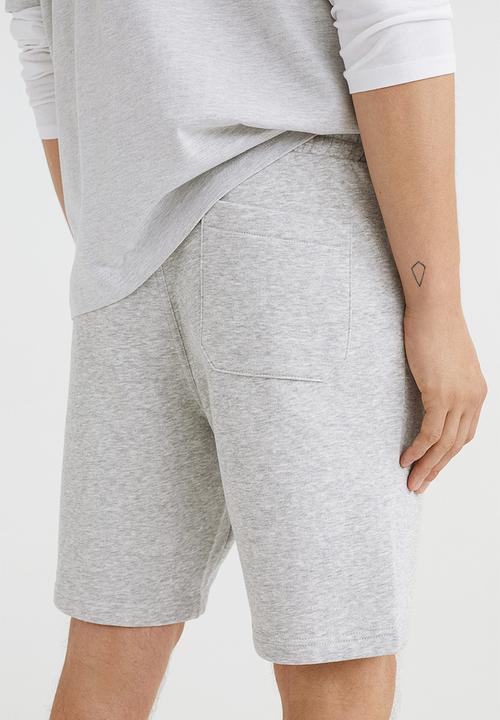 H&M - Regular fit sweatshirt shorts - light grey marl