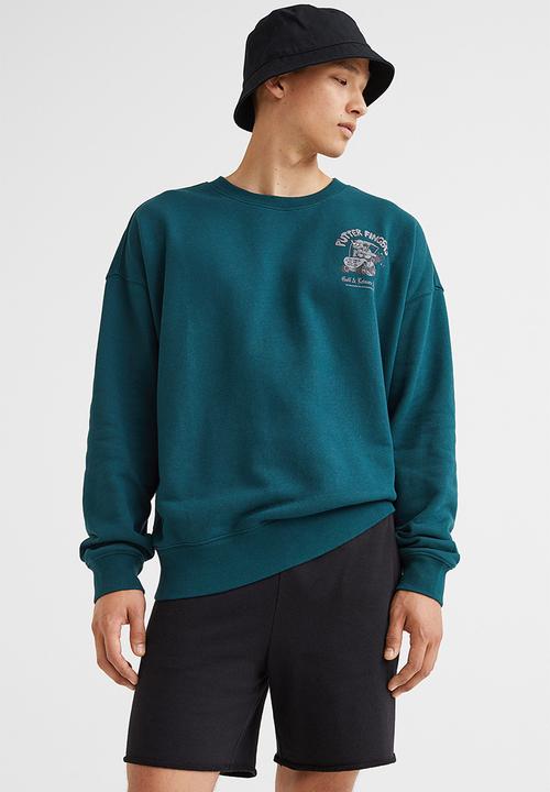H&M - Regular fit sweatshirt shorts - black