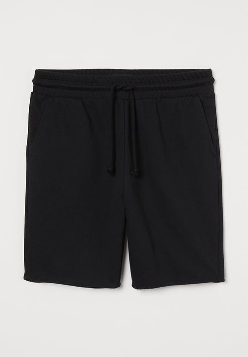 H&M - Regular fit sweatshirt shorts - black