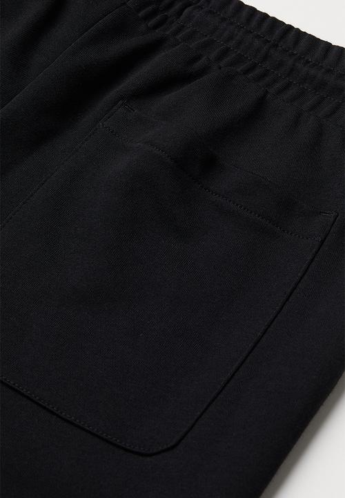 H&M - Regular fit sweatshirt shorts - black