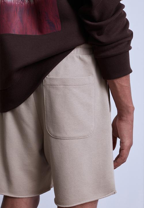H&M - Regular fit sweatshirt shorts - greige