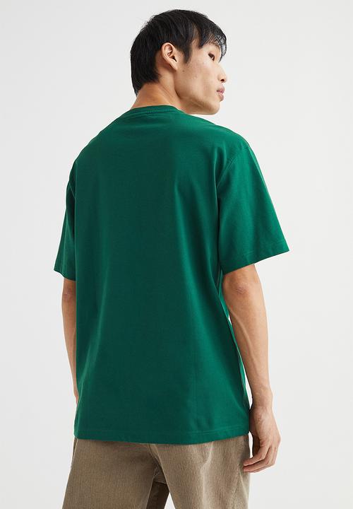 H&M - Relaxed fit T-shirt - dark green/new sound studio