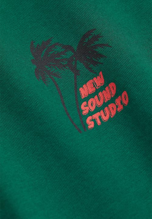 H&M - Relaxed fit T-shirt - dark green/new sound studio