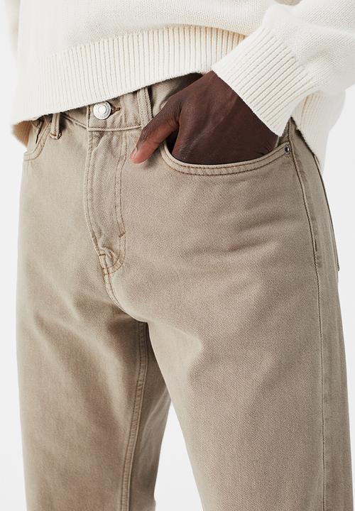 H&M - Relaxed jeans - sand beige
