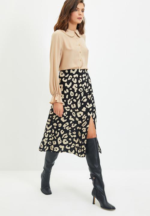 Trendyol - Printed skirt - black