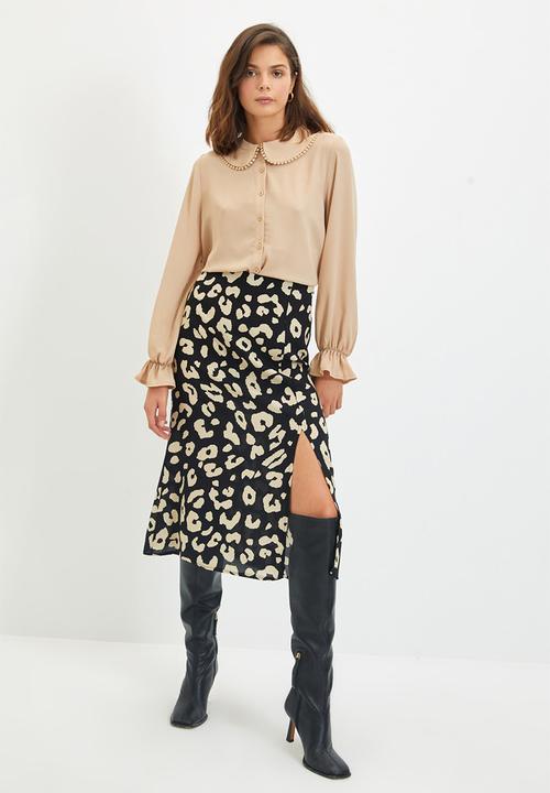 Trendyol - Printed skirt - black