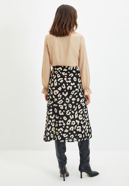 Trendyol - Printed skirt - black