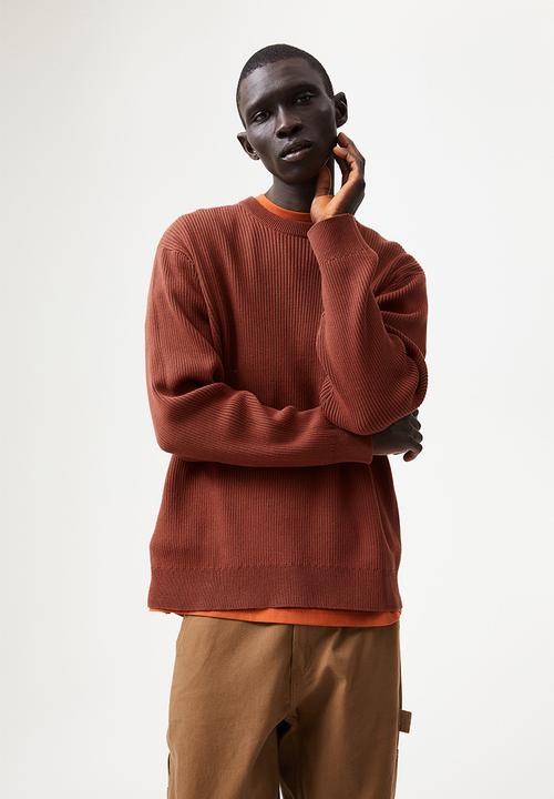 H&M - Relaxed fit rib-knit jumper - brown