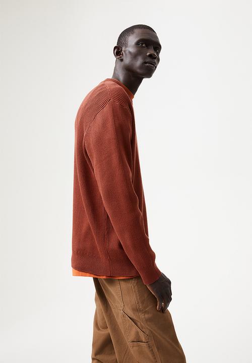 H&M - Relaxed fit rib-knit jumper - brown