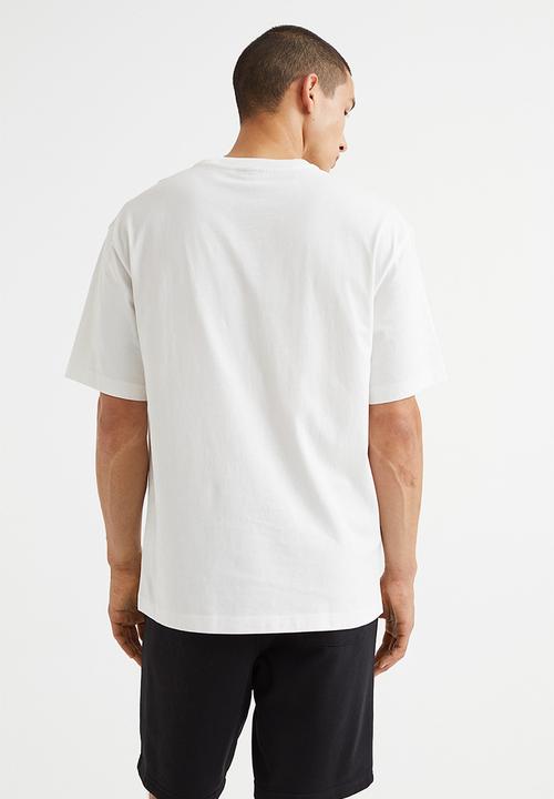 H&M - Relaxed fit T-shirt - white/new york city