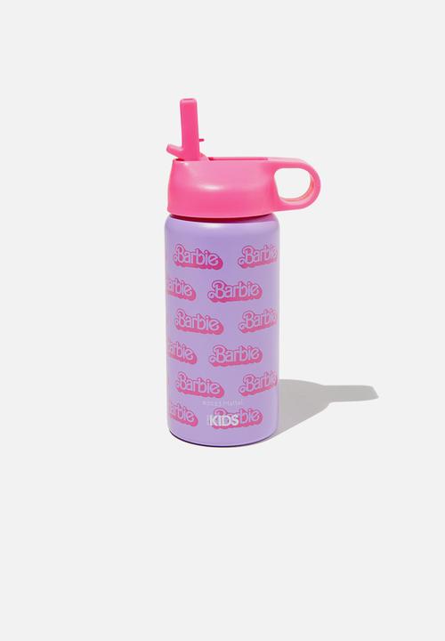 Cotton On - Kids metal drink bottle-lcn mat barbie/logo repeat