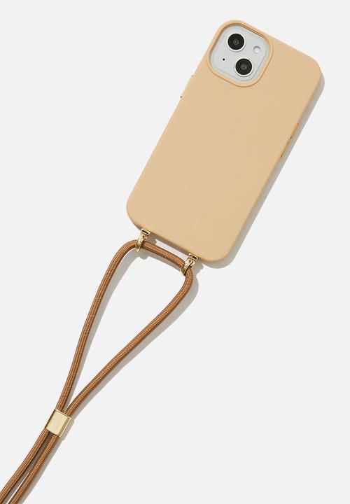 Typo - Cross body phone case iphone 13 - latte