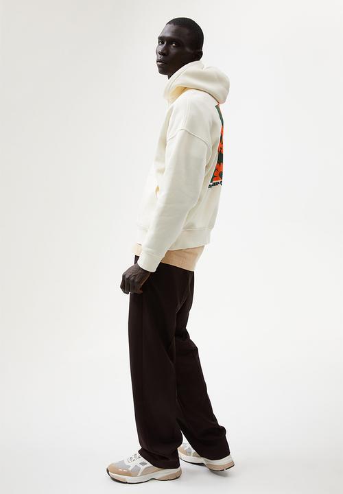 H&M - Oversized hoodie - cream/flowers