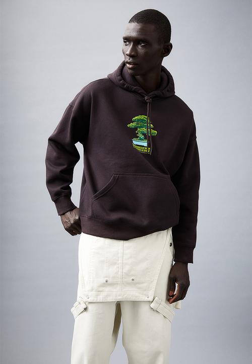 H&M - Oversized hoodie - dark brown/observation