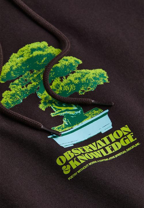 H&M - Oversized hoodie - dark brown/observation