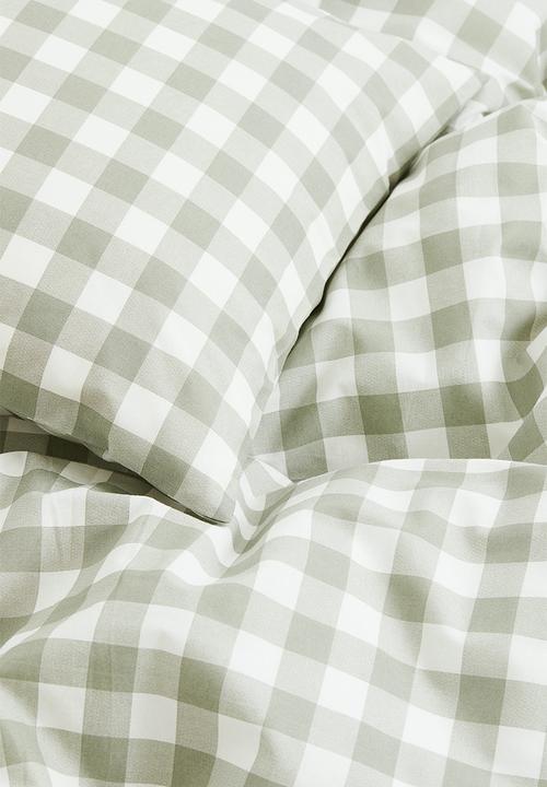 H&M - Patterned single duvet cover set - green/multi