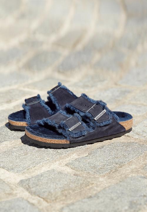 Birkenstock - Arizona fur suede shearling regular - midnight