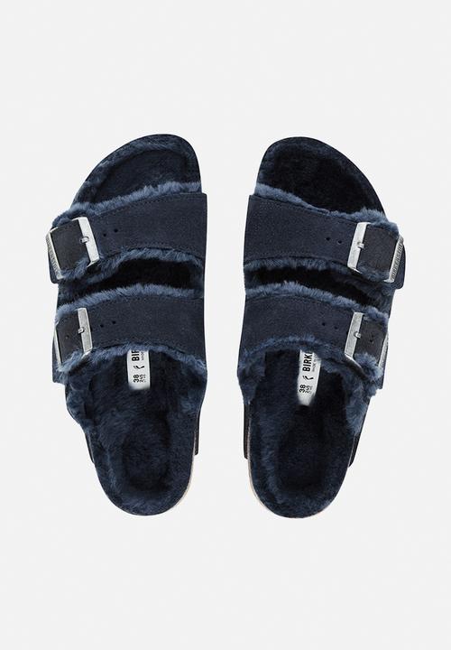 Birkenstock - Arizona fur suede shearling regular - midnight