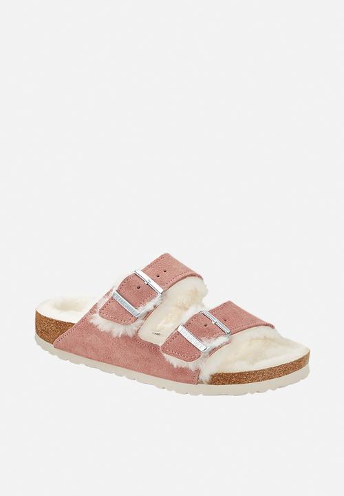 Birkenstock - Arizona fur suede shearling regular - pink clay