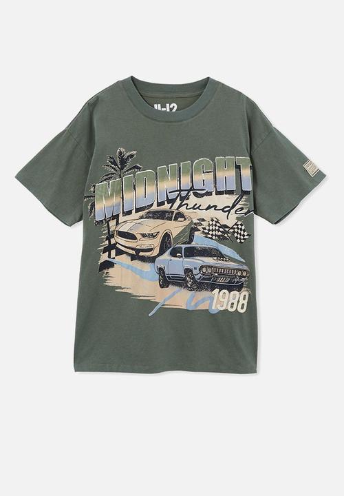 Cotton On - Sami short sleeve  embellished tee - swag green & midnight thunder