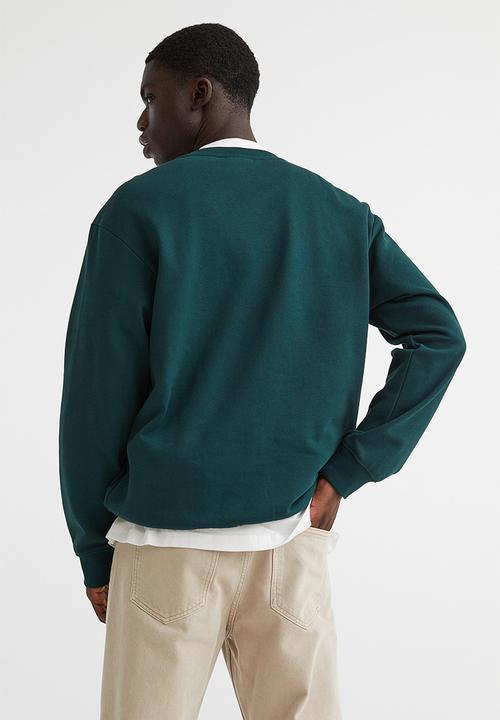 H&M - Relaxed fit sweatshirt - dark green