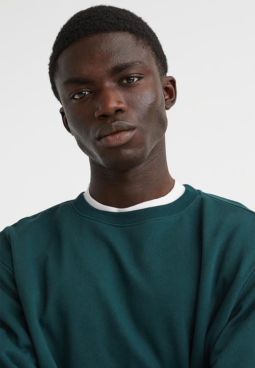 H&M - Relaxed fit sweatshirt - dark green
