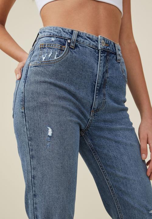 Cotton On - Original flare jean - dusk blue rips