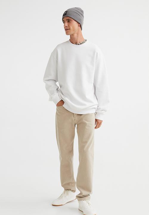 H&M - Relaxed fit sweatshirt - white