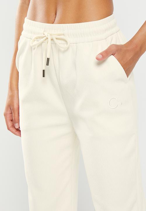 dailyfriday - Chenille knit track pants - ecru