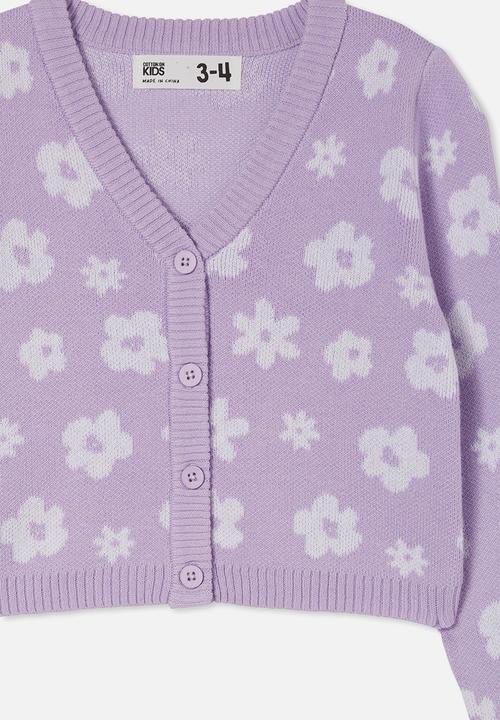 Cotton On - Mindy cardi - lilac drop & daisies