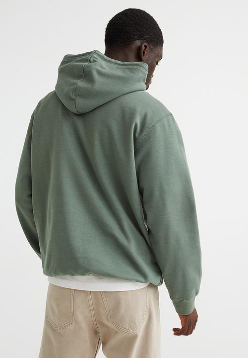 H&M - Relaxed fit hoodie - green 
