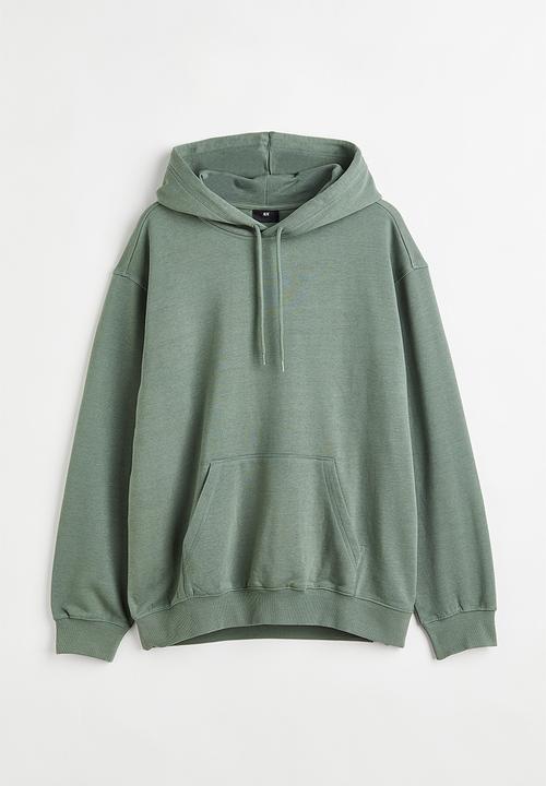 H&M - Relaxed fit hoodie - green 
